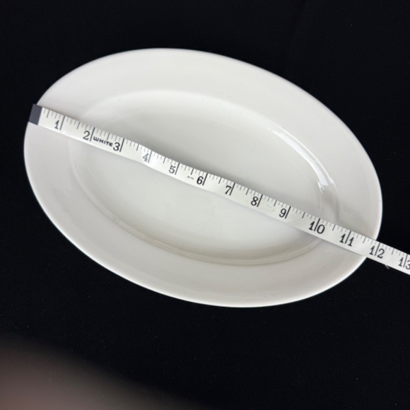 Vintage Buffalo China White 11.5 in Oval Platter Chop Plate Restaurant Ware USA - Picture 7 of 10